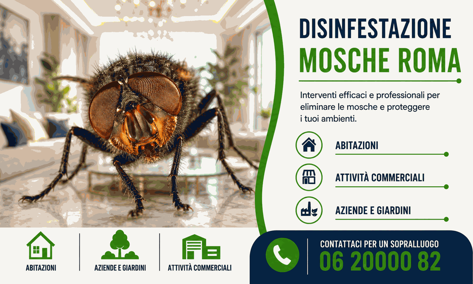 disinfestazione professionale mosche Roma